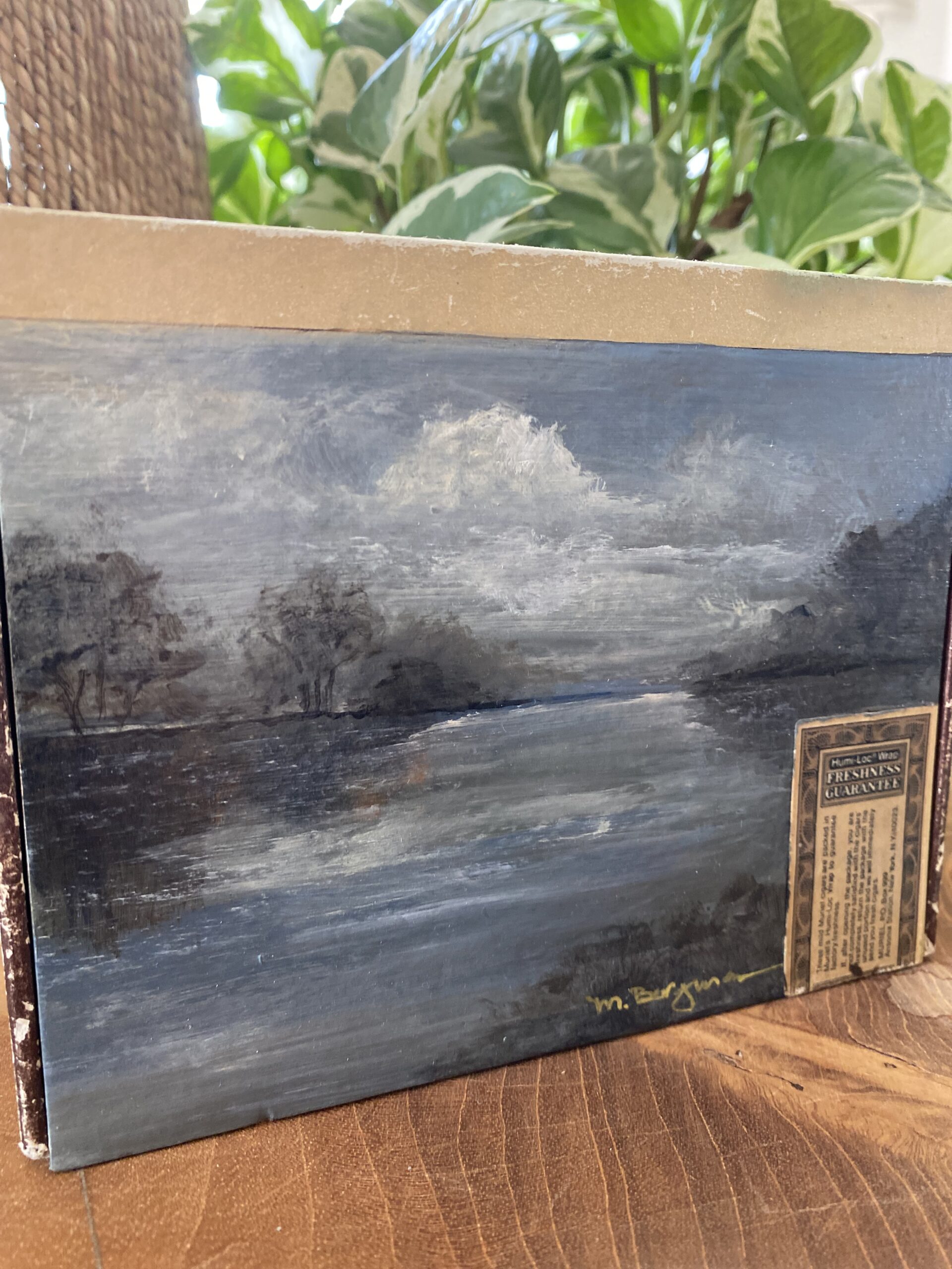 Cigar Box with Hand Painted Waterscape - Image 4