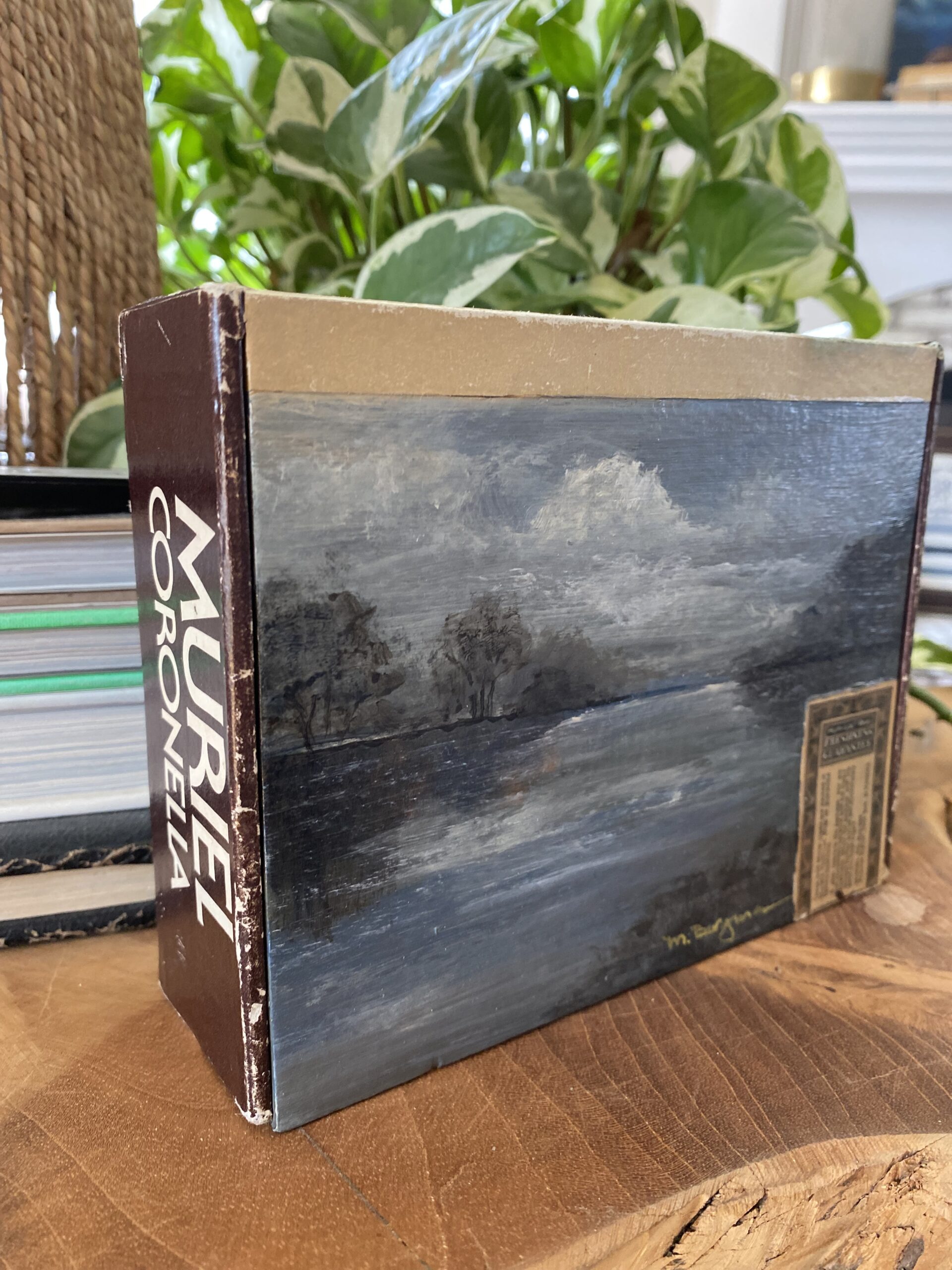 Cigar Box with Hand Painted Waterscape